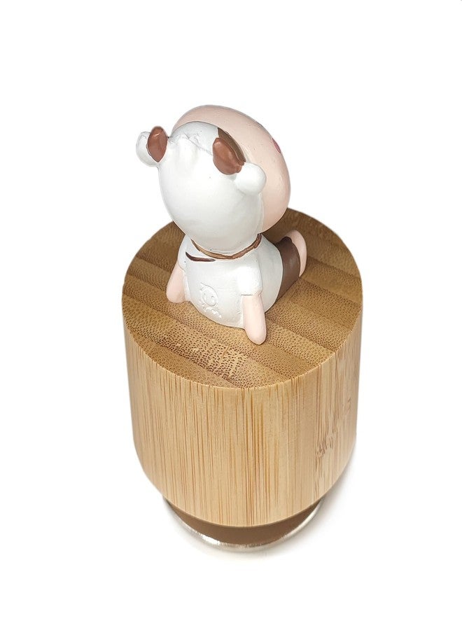 falado Mini Wooden Animal Rotary Music Box with Cute Cattle Ornament (Tune: You are My Sunshine), Beige - Image 5